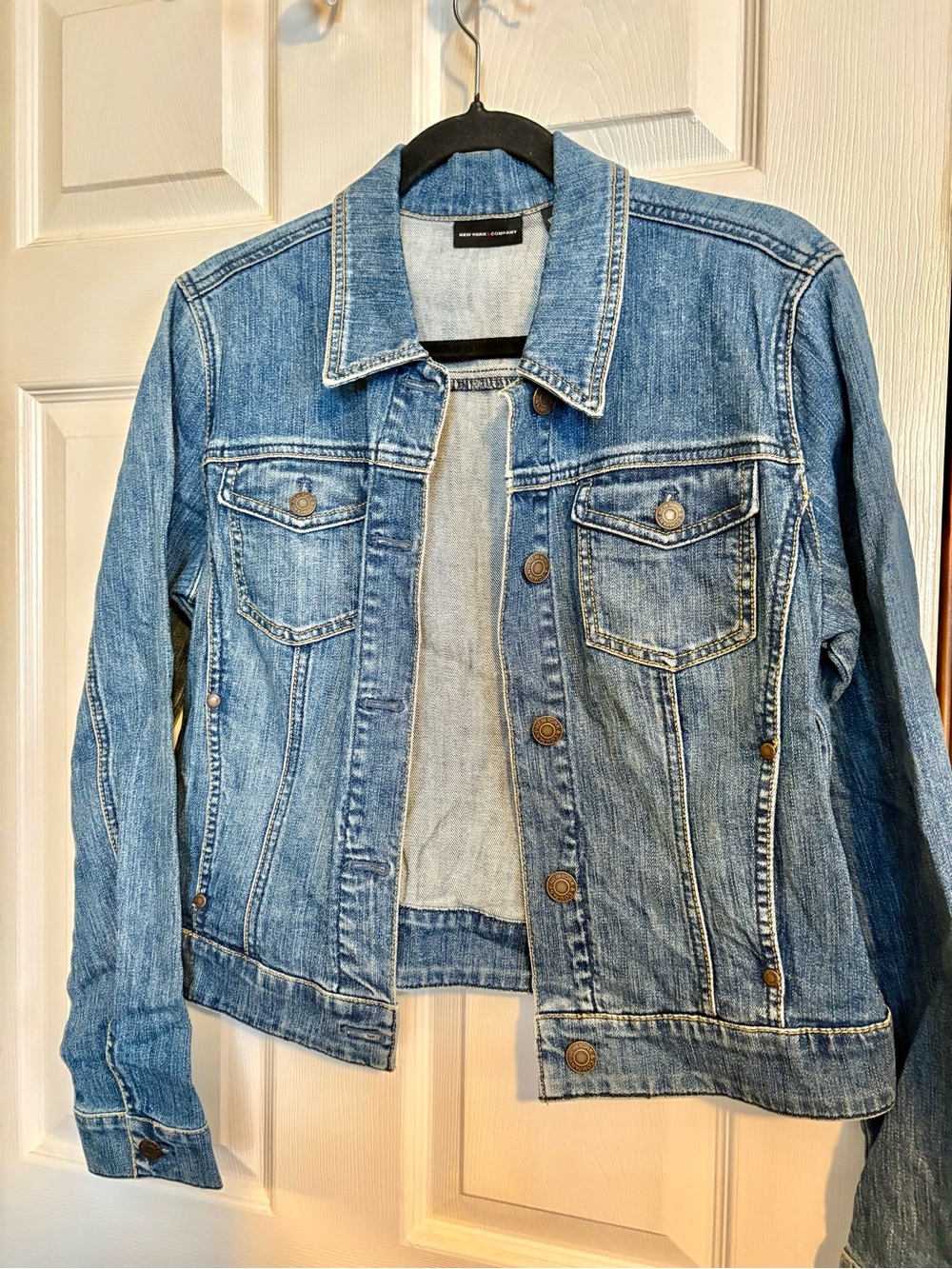 New York & Company Light Blue Denim Jacket